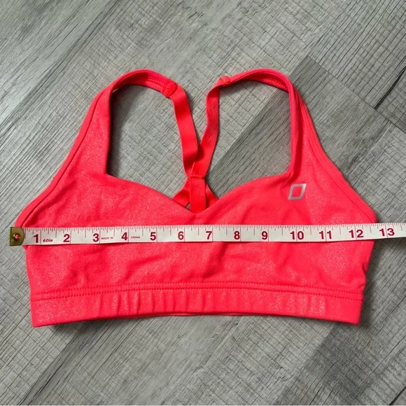 LORNA JANE LJ BLACK Premium Coral Pink Shimmer Sports Bra XS - Picture 8 of 9
